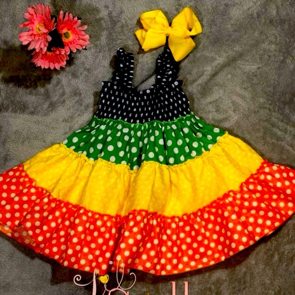 Rainbow Strap Girl’s Dress